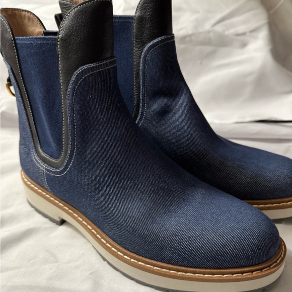Cole Haan Women’s Greenwich Booties Blue Denim Size 8 - Picture 1 of 7